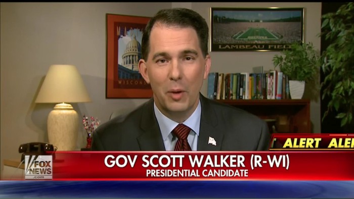 Scott Walker Tells Fox That He Was Just Joking About Building A Wall Along Canadian Border