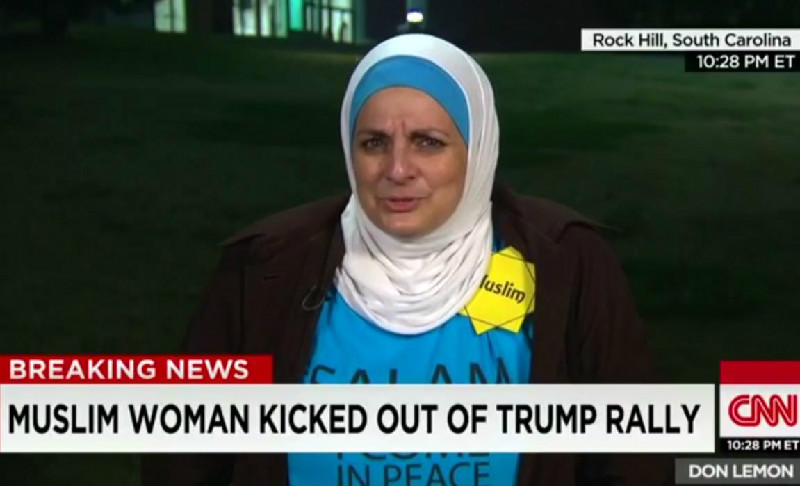 Trump Supporters Yell “You Have A Bomb” At Muslim Woman During Campaign Rally