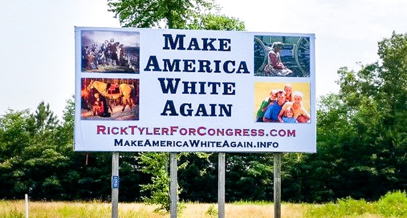 Candidate Takes Trumpism To Logical Conclusion With ‘Make America White Again’ Sign