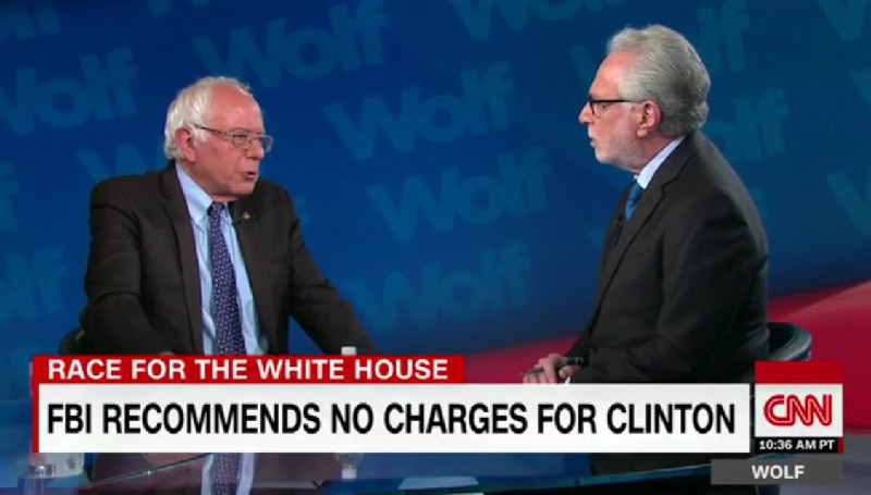 Bernie Sanders Can’t Stop, Won’t Stop Calling Wolf Blitzer ‘Jake’ During CNN Interview