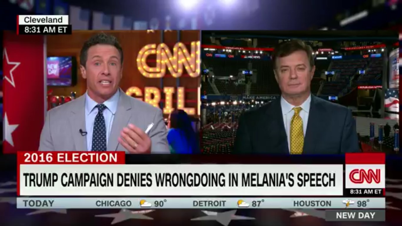 Chris Cuomo Calls Out Trump Campaign Manager For Lying About Plagiarized Speech