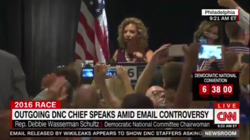 All Hell Breaks Loose As Debbie Wasserman Schultz Speaks To Florida Delegates At DNC