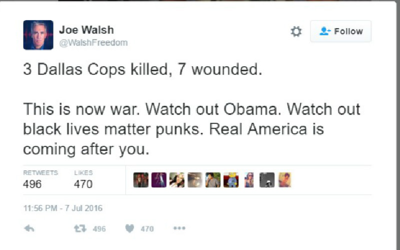 Former GOP Congressman Calls For Obama’s Assassination In Wake Of Dallas Shooting