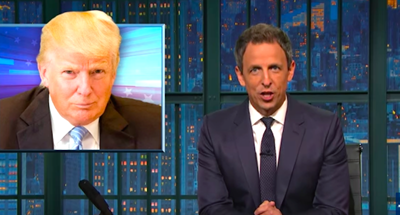 Seth Meyers Mocks ‘Creepy’ Trump For Not Mentioning Bill Clinton’s Affairs: ‘What A Hero’