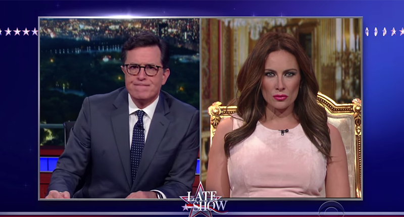 Stephen Colbert Interviews ‘Melania Trump’ About Billy Bush’s Locker Room Talk