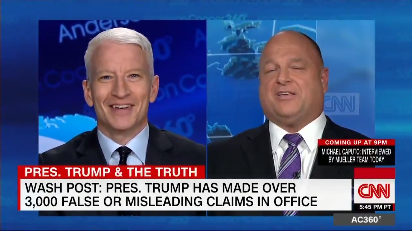 ‘Wow!’ Anderson Cooper Left Flabbergasted By Ex-Trump Adviser Claiming He’s Never Heard Trump Lie