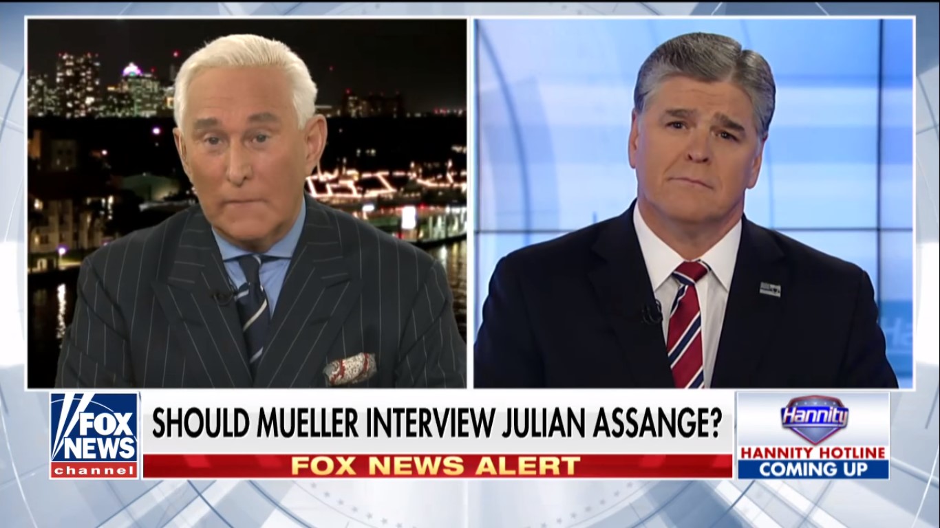 Remember When Hannity And Roger Stone Were Gushing Over ‘Courageous’ Julian Assange?
