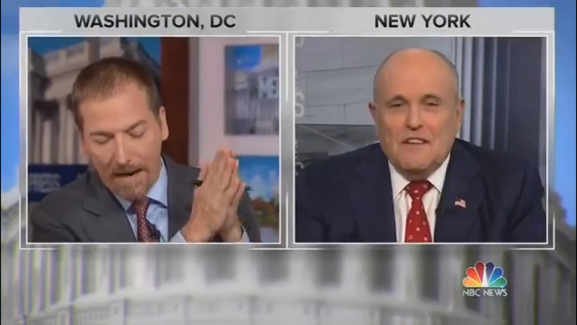 Watch Rudy Giuliani Flub Chuck Todd’s Name Twice: ‘Nice To Be With You Todd…Chris’