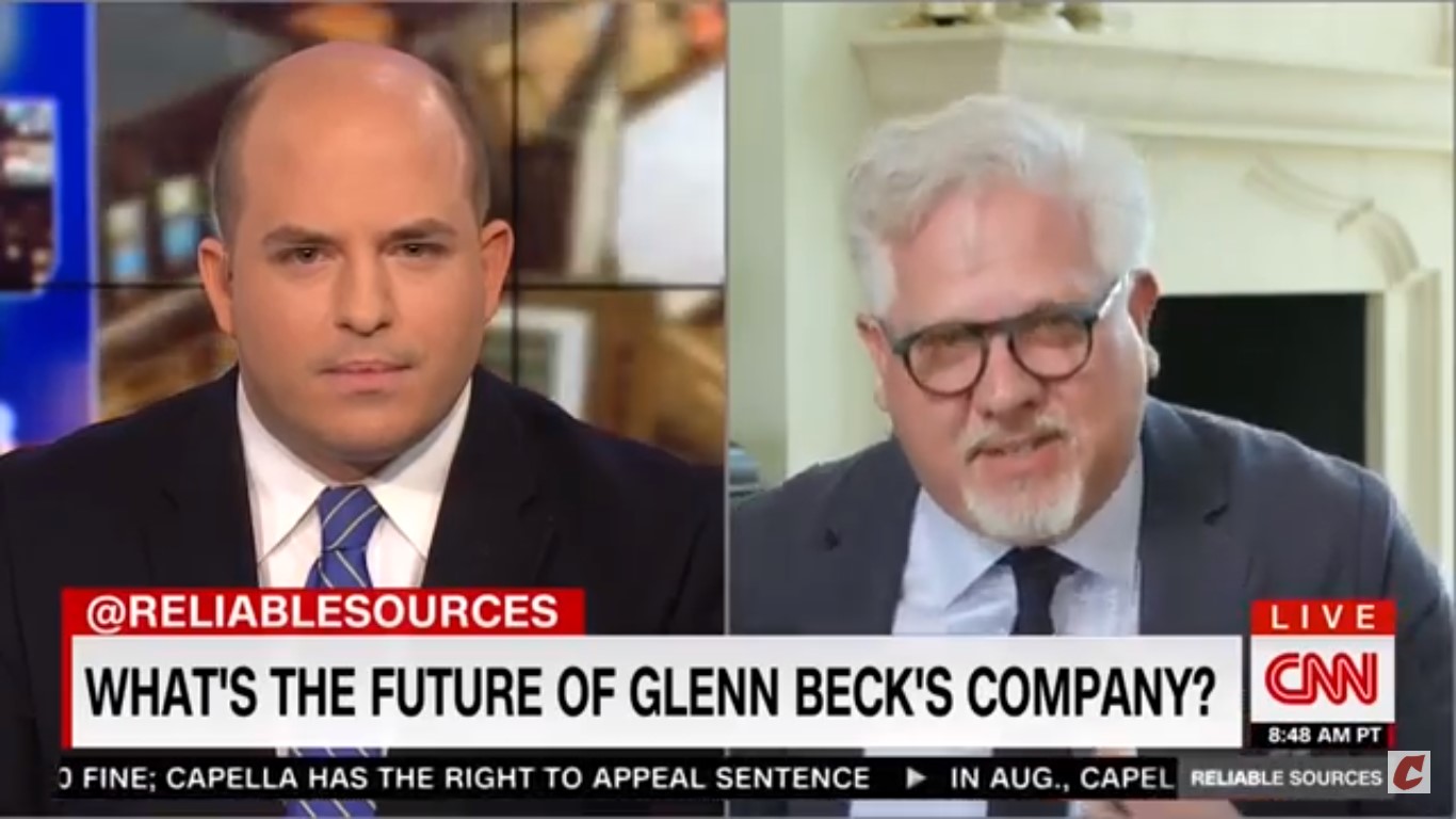 WATCH: Glenn Beck Walks Off After CNN’s Stelter Asks Him About His Imploding Media Empire