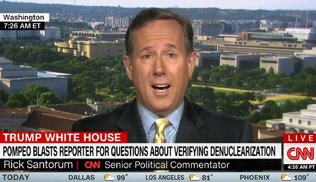 CNN Employee Rick Santorum Says It’s ‘Insulting’ For Reporters To Ask For Details On North Korea