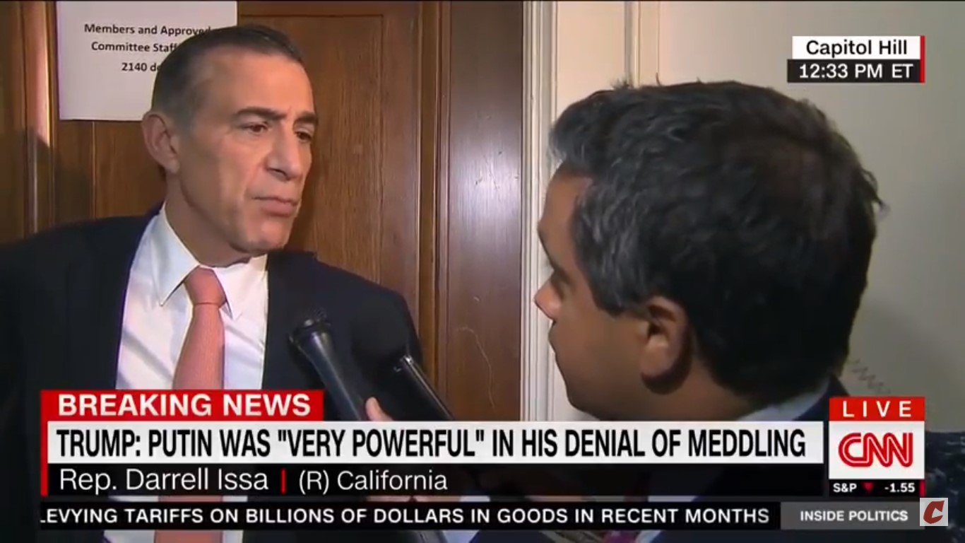 GOP Rep. Darrell Issa: ‘Appropriate’ For Trump To ‘Cast Doubt’ On Russian Meddling During Putin Presser