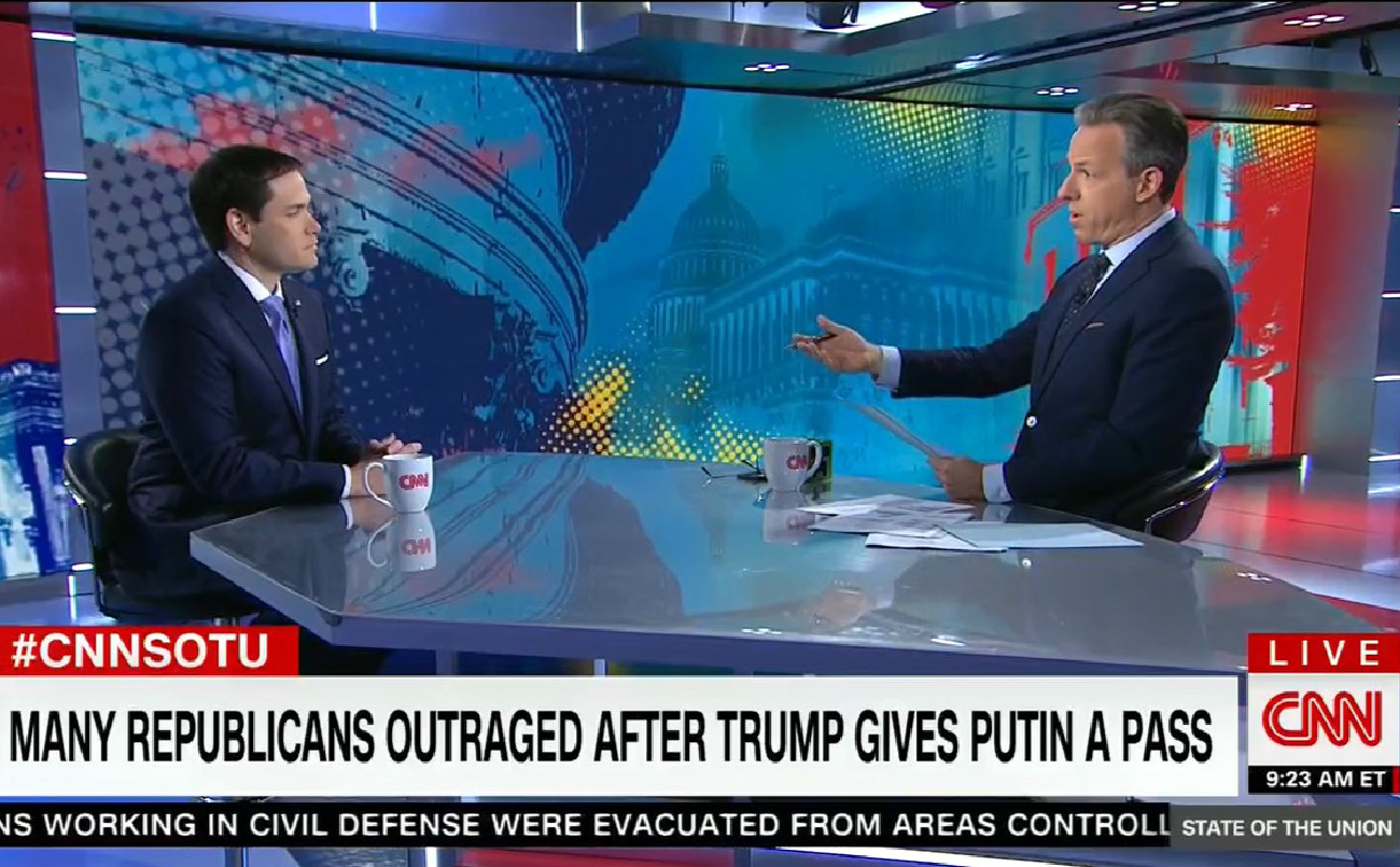Jake Tapper To Marco Rubio: Aren’t ‘You Being Remarkably Forgiving’ Of Trump’s Behavior Towards Putin?