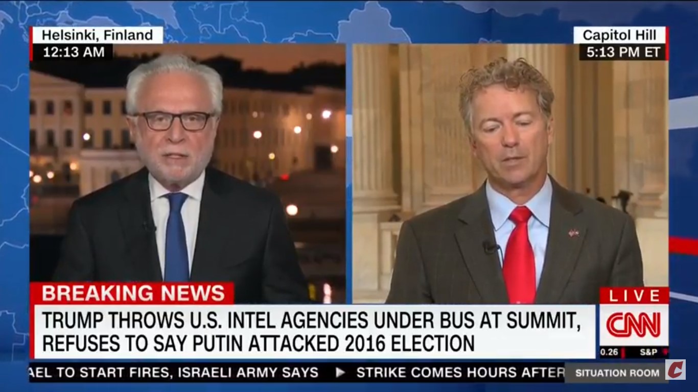 Wolf Blitzer Wasn’t Having It From Rand Paul: Do You Trust Putin Over Our Intelligence Community?