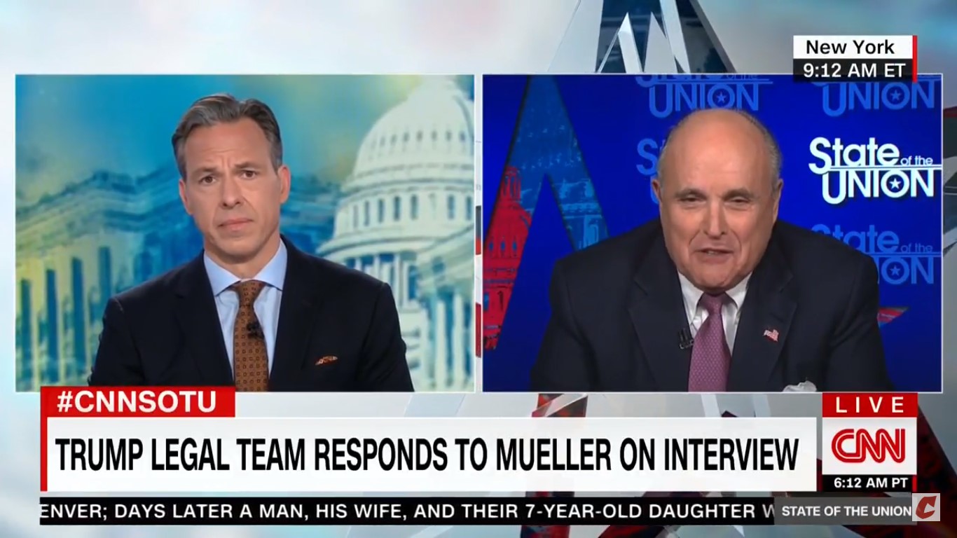 Giuliani Insists He Never Said Trump Asked Comey To Give Flynn A Break, Tapper Plays Clip Of Him Saying It