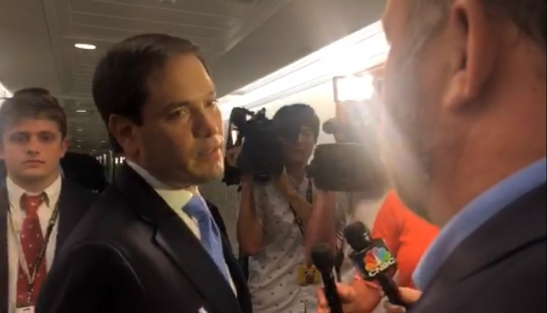 Marco Rubio And Alex Jones Go At It Outside Senate Hearing: ‘Don’t Touch Me Again, Man!’