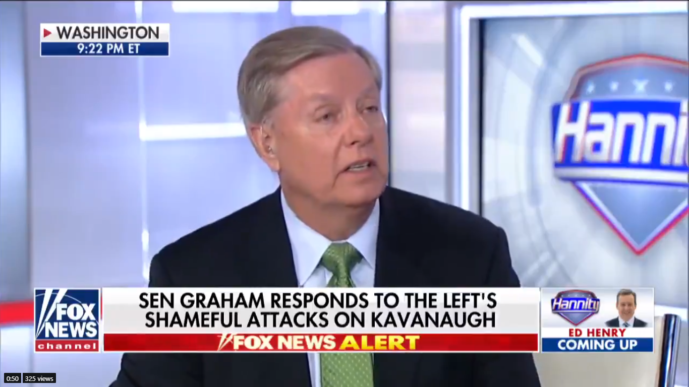 Lindsey Graham: If Kavanaugh Isn’t Confirmed, I’d Renominate Him And Take His Case To The American People