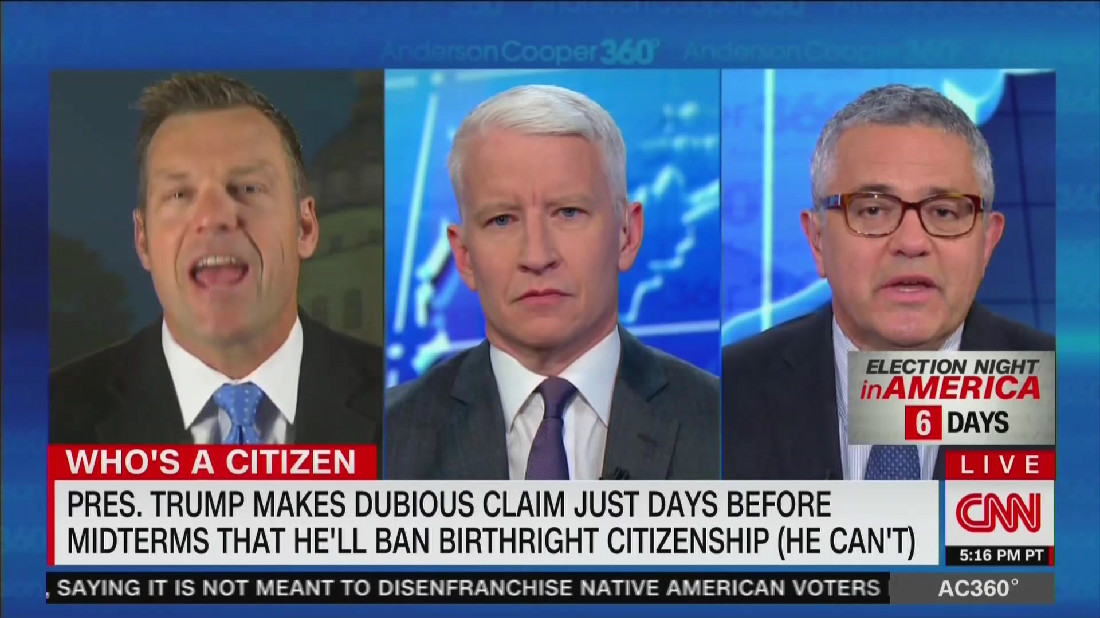 Kris Kobach Blows Up After CNN’s Jeffrey Toobin Calls Him A Racist To His Face: ‘Absolutely Outrageous’