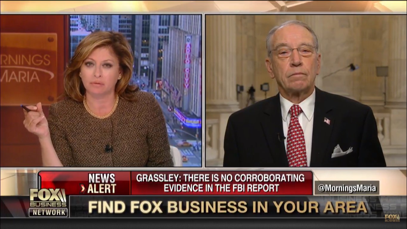 Fox’s Maria Bartiromo Asks Chuck Grassley If He Believes George Soros Is Paying Protesters