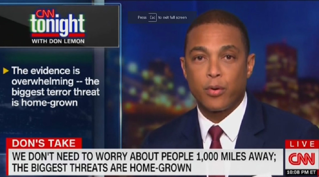 Don Lemon Defends Claim That White Men Are America’s ‘Biggest Terror Threat’: ‘Those Are The Facts’