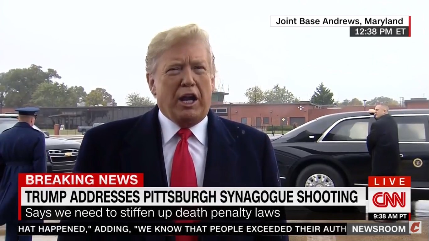 Trump On Synagogue Shooting: If They Had Armed Guard This May Not Have Happened