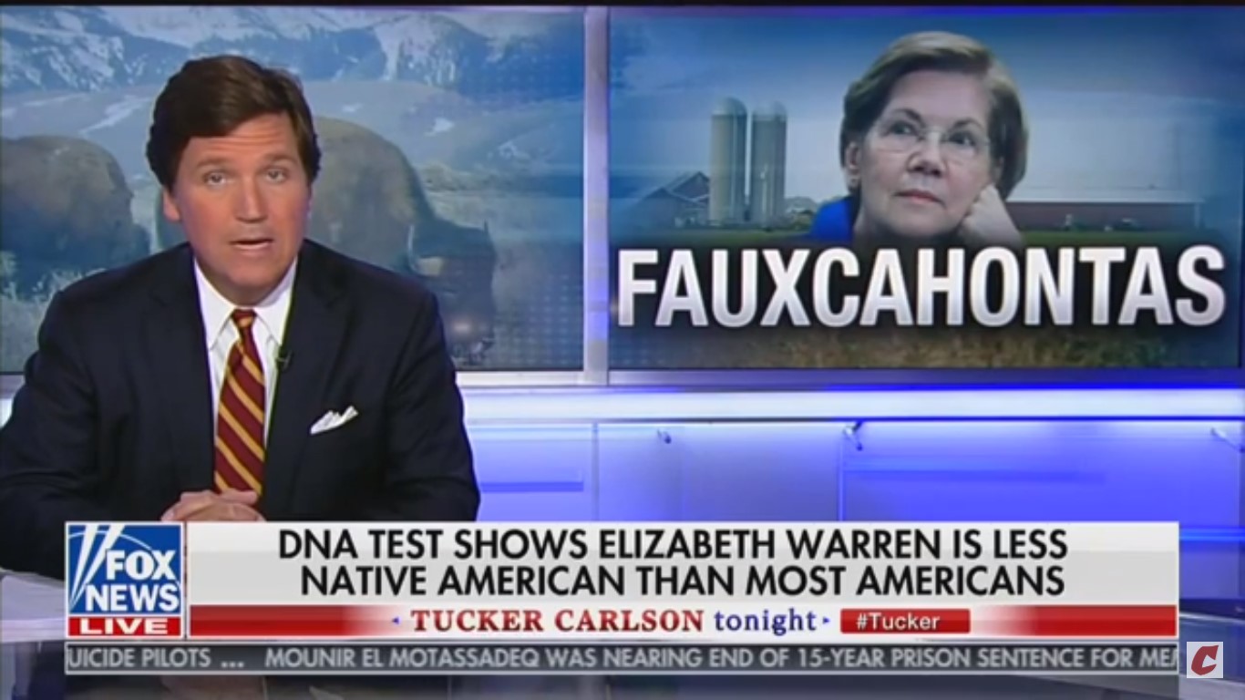 ‘Fauxcahontas’: Tucker Carlson Repeatedly Mocks Elizabeth Warren Over Heritage Claims