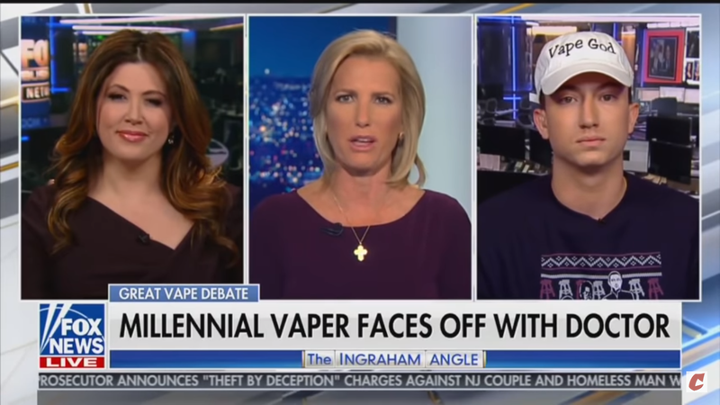 Watch: ‘Millennial Vape Fanatic’ Tommy Smokes Trolls Fox’s Laura Ingraham Live On Air