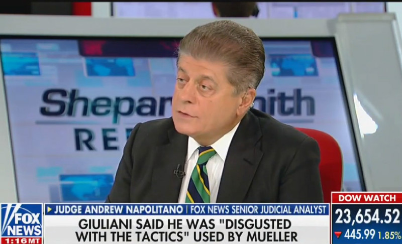 Fox’s Judge Napolitano: Trump’s An ‘Unindicted Co-Conspirator’ And Mueller Could Indict Him