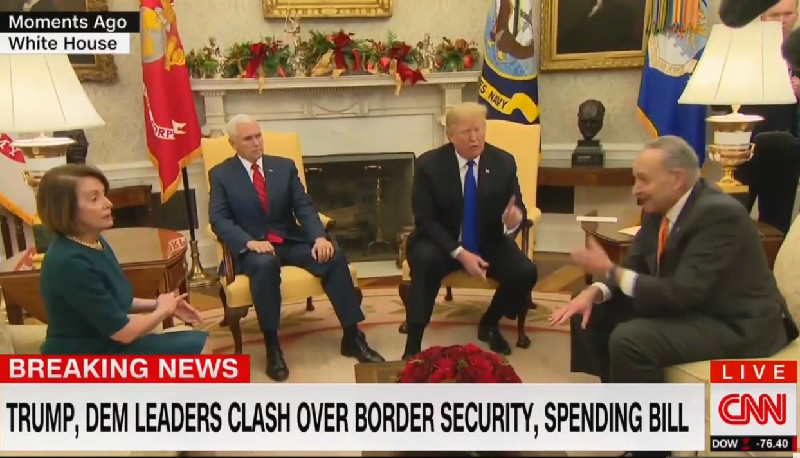 WATCH: Trump Explosively Clashes With Pelosi And Schumer In Extraordinary Shoutfest