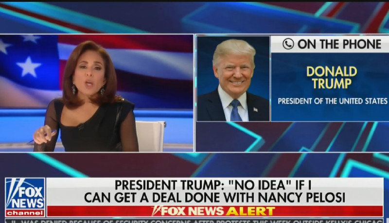 WATCH: Trump Doesn’t Deny Being A Russian Agent When Directly Asked By Jeanine Pirro