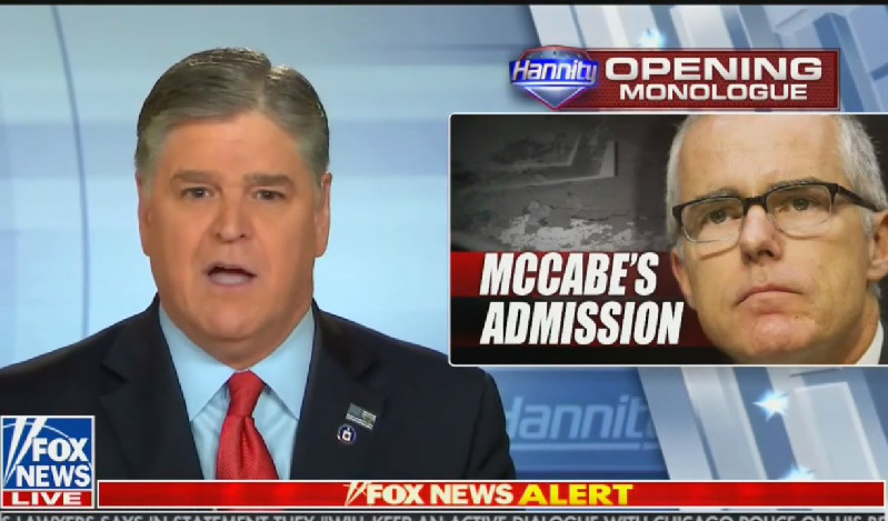 ‘Treason!’ Trump Livetweets Hannity Accusing Andrew McCabe of ‘Plotting a Coup’