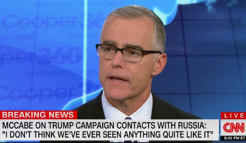 Ex-FBI Director Andrew McCabe: ‘I Think It’s Possible’ Trump Could Be a Russian Asset