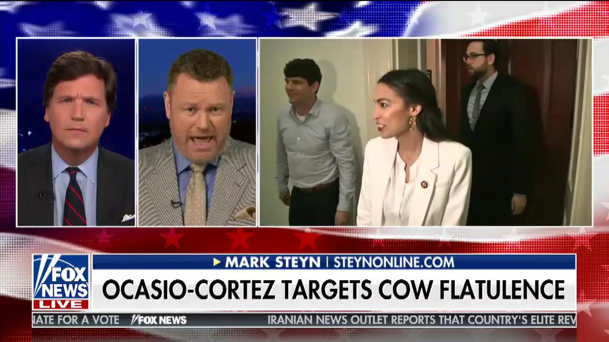 Tucker Carlson and Guest Complain That AOC Is Targeting ‘Cow Flatulence’