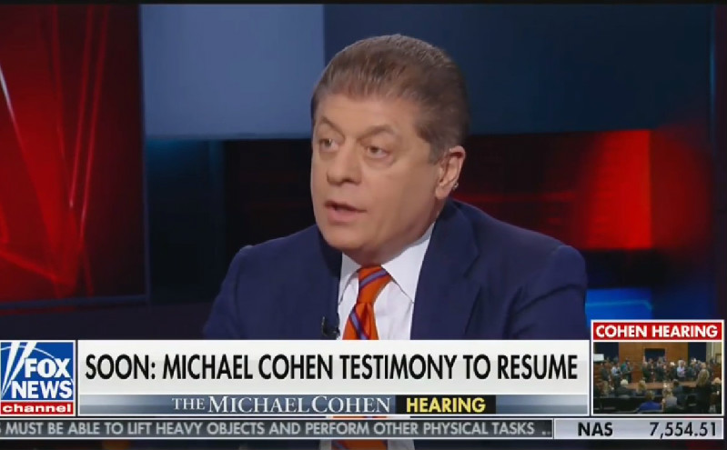 Fox’s Judge Napolitano: Michael Cohen ‘Paints a Potentially Grave Picture For the President’