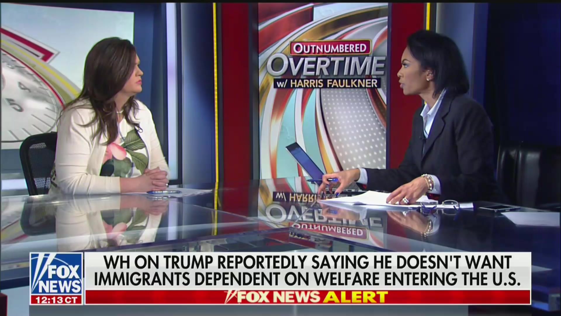Fox’s Harris Faulkner Grills Sarah Sanders: Is Trump Saying Only Rich Immigrants Can Come To America?