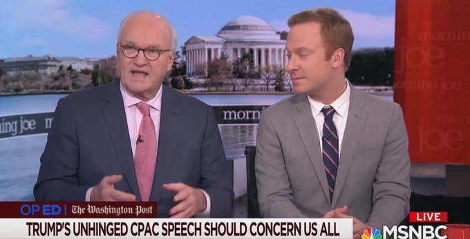 Morning Joe Guests: Thankfully ‘Mental Patient’ Trump Was Fully Clothed During CPAC Speech