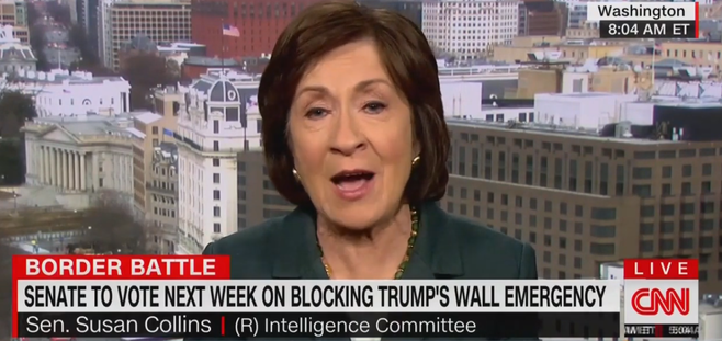 Susan Collins: I Don’t Want To Make Congress Meaningless By Supporting Trump’s National Emergency