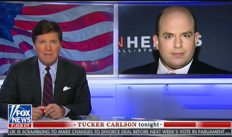 Tucker Carlson Claims CNN ‘Relentlessly’ Attacks Fox News, Immediately Calls Brian Stelter a ‘Eunuch’