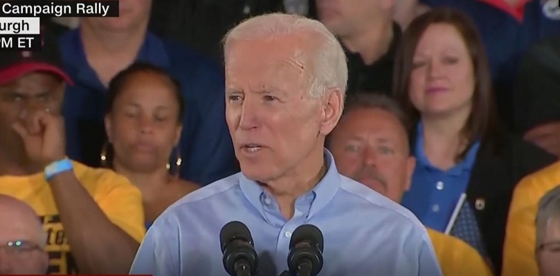 Joe Biden Tells Crowd ‘This Country Wasn’t Built by Wall Street’ in Raucous Campaign Kickoff