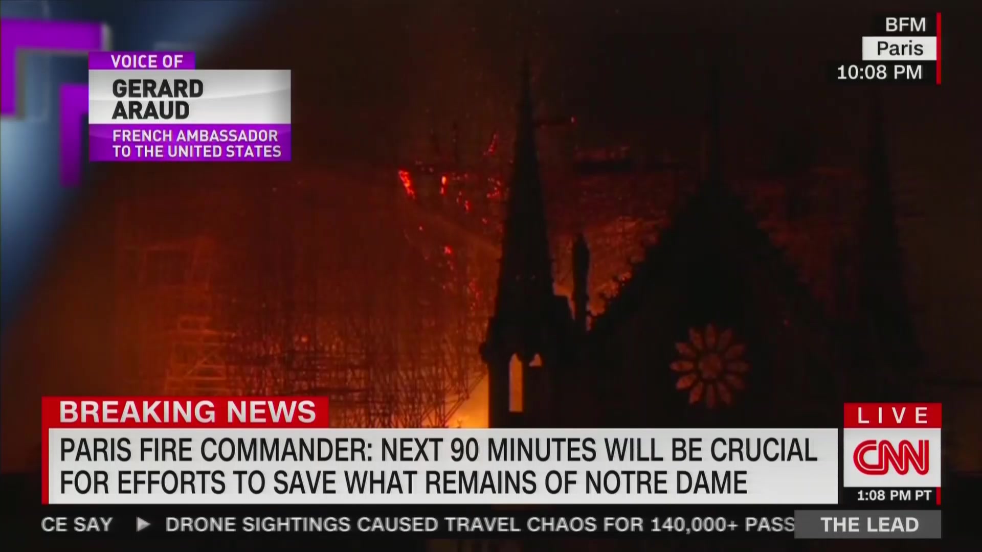 French Ambassador Rebuts Trump on Notre Dame Fire: ‘It’s Not Possible to Use Water Tankers’