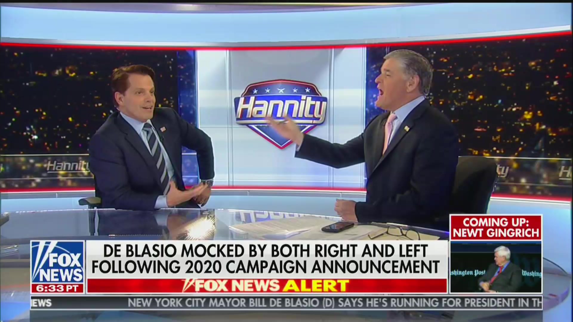 Hannity Urges Anthony Scaramucci to Run for New York City Mayor