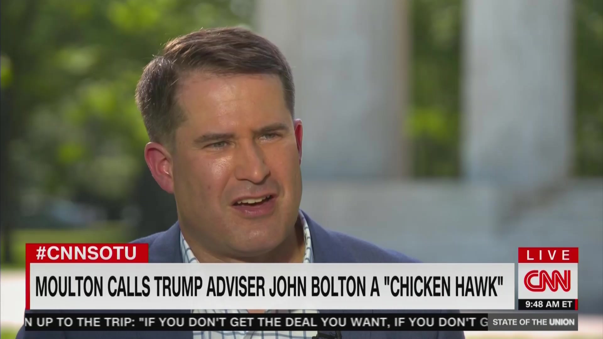 Seth Moulton: If You Looked Up ‘Chicken Hawk in a Dictionary,’ You’d See Trump and Bolton Next to Each Other