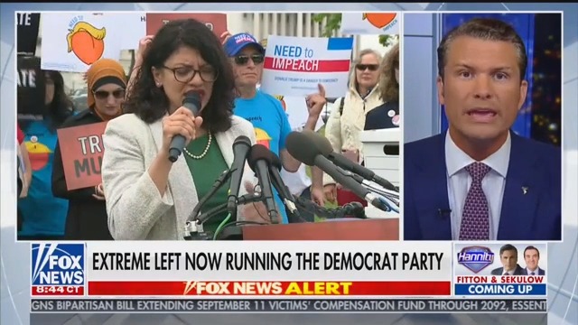 Fox News Host Pete Hegseth: Rashida Tlaib ‘Has a Hamas Agenda’