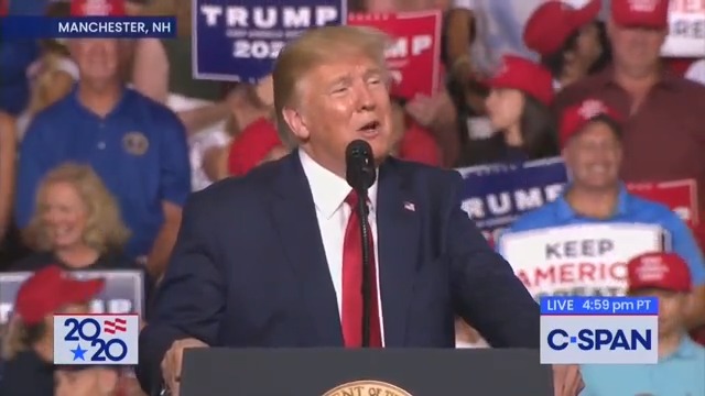Trump Mocks Supporter at NH Rally: ‘That Guy Has Got a Serious Weight Problem’