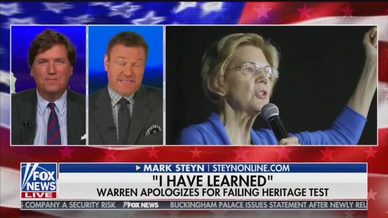 Fox News’ Tucker Carlson: Elizabeth Warren Is ‘Cory Booker-Level’ White