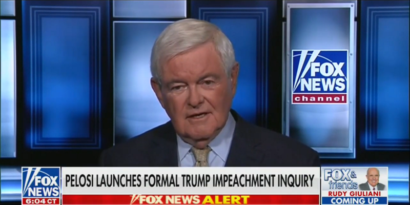 Newt Gingrich: Joe Biden Is ‘Gonna Get Clobbered’ by Pelosi’s Ukraine Inquiry