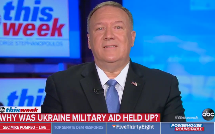 Pompeo Claims He “Never Saw” Ukraine Aid Linked to Political Investigations