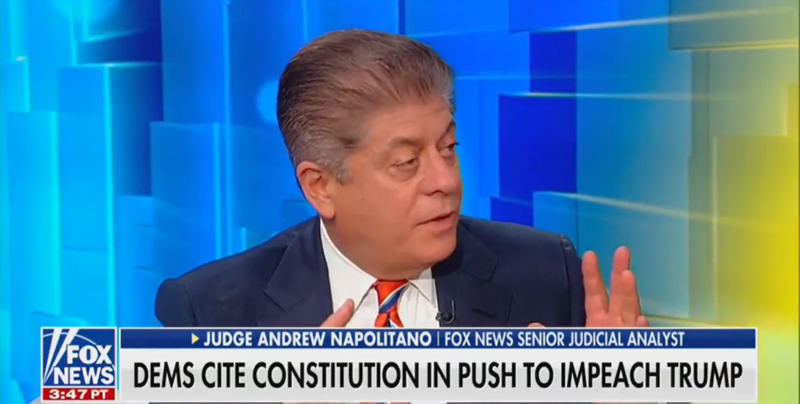 Fox’s Judge Nap Dismisses GOP Impeachment Complaint: Prosecutors Don’t Gather Evidence in Public