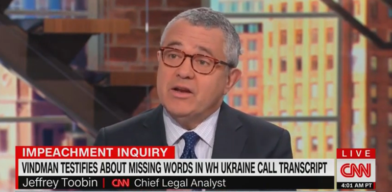 CNN’s Jeffrey Toobin: White House Editing Ukraine Transcript Shows ‘Consciousness of Guilt’