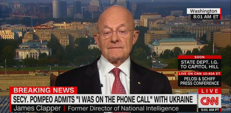 Former DNI James Clapper: Mike Pompeo Is ‘the Moth That Flies Too Close to the Hot Candle’