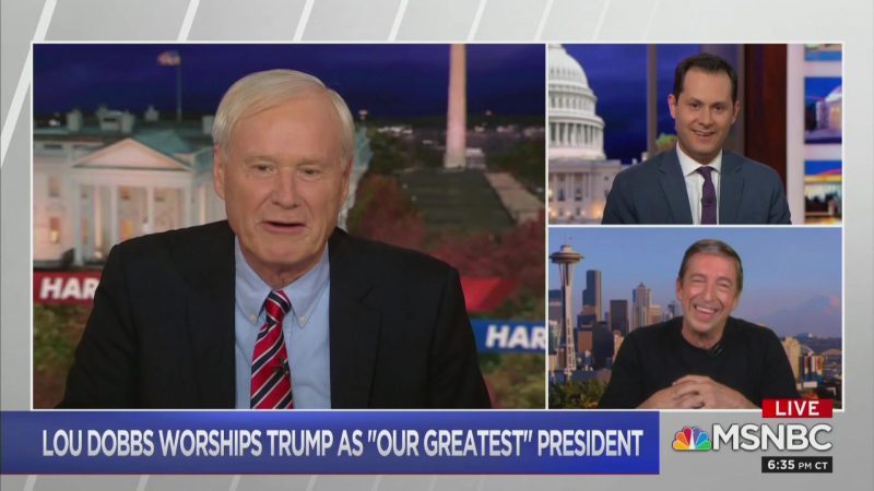 Chris Matthews Lampoons Lou Dobbs’ Trump Commentary as ‘North Korean State TV’